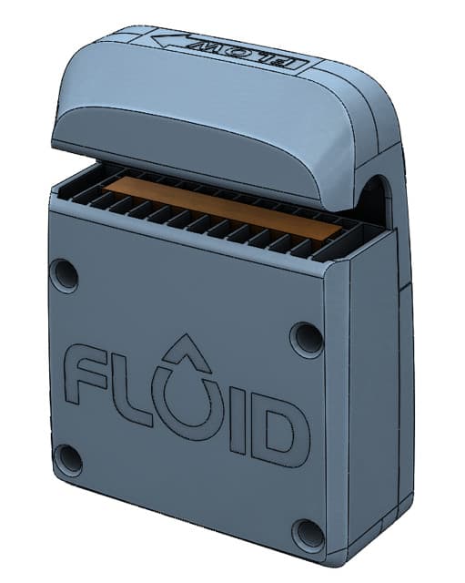 CAD rendering of the FLUID water meter design